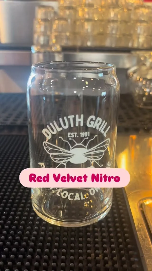 Specials this week ‼️ 🚨  Walleye Burger with a grilled walleye cake, fresh made tartar sauce, pickled red onions, cucumbers and jalapeños. Lettuce and seasoned tomato on a brioche bun.  We are also running our Red Velvet Nitro Cold Brew with red velvet cake syrup mixed with milk from Johnstown’s Riverview Farm, Alakef coffee nitro on tap, and topped with mascarpone vanilla cold foam. Come in and get them while they last!!